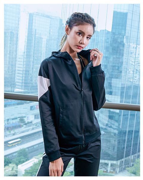 

women's tracksuits pants 2020 new arrival long sleeve designer jumpsuits fashion zipper stitching yoga sports casual women streetwear, Gray