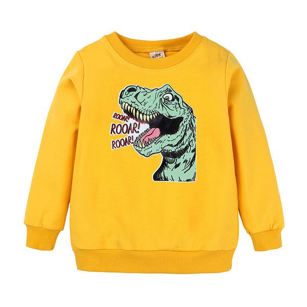 

kids baby toddler boy girl cartoon clothes dinosaur long sleeve sweatshirt pullover cartoon animal winter warm clothes, Black