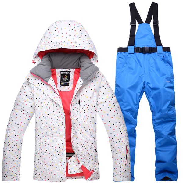 

2019 womens ski suits hooded warm sport ski clothing woman jackets overalls snow female sets waterproof snowboarding clothes