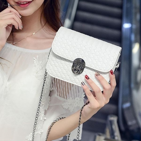 

handbags pu tide small square package fashion woman shoulder bag han edition messenger bag white