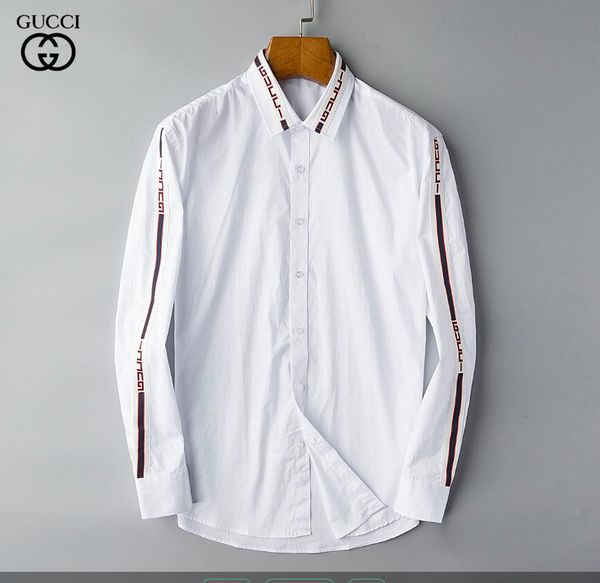 

2020 popular american business brand printing, men's long-sleeved shirts, men's casual heart lifting, medusa black and white men&#, White;black