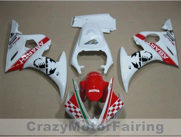 

4gifts нового стиля abs прессформы мотоцикл обтекатели комплекты fit для yamaha yzf-r6-600 2003-2005 03 04 05 обтекателя кузова установлен о