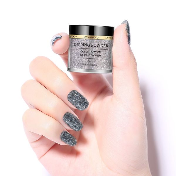 

wholesale beauty 12 colors shimmer nail dust nail art glitter powder glitter holographic powder, Silver;gold