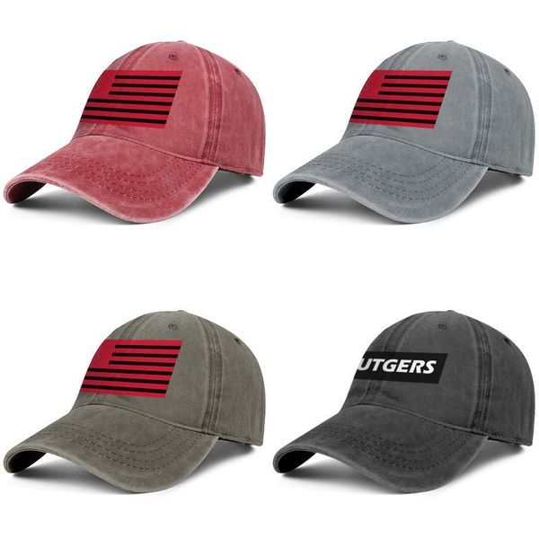 

rutgers scarlet knights flag logo red grey for men and women baseball denim cap cool designer golf sports fashion custom unique hats 3d, Blue;gray