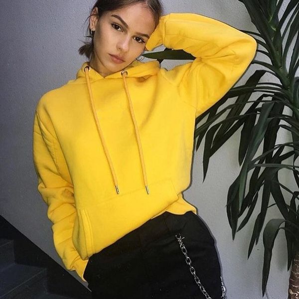 

2019 winter fleece pink pullover thick loose letter harajuku casual coat two layers hat hoodies sweatshirt, Black