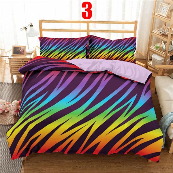 

zeimon 3d rainbow stripe printed comforter bedding sets modern geometric twin  size polyester bed duvet cover for bedroom