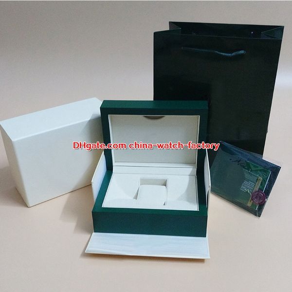

luxury perpetual green watch original box papers handbag card boxes 0.8kg for 116610 116660 116710 116500 3135 3255 watches, Black;blue