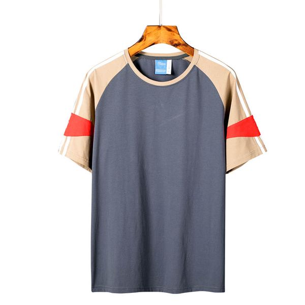 

men's designer t-shirts fashion mens panelled breathable thin shirts 2020 new casual crew neck men clothing 2 styles size m-4xl
