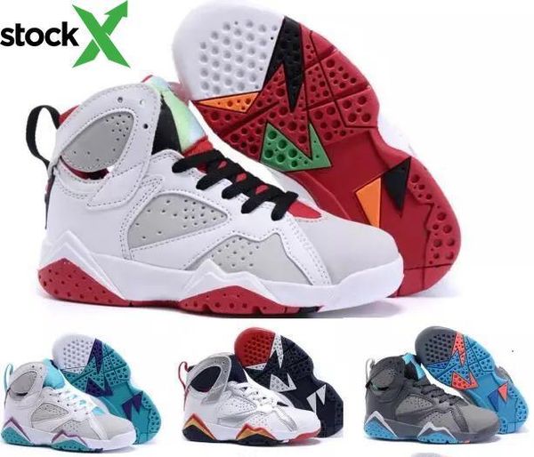 

молодежь мальчик девочка 7s младенческая баскетбольная обувь для детей белый черный золотой дети спортивные 7 спортивные кроссовки многоцвет