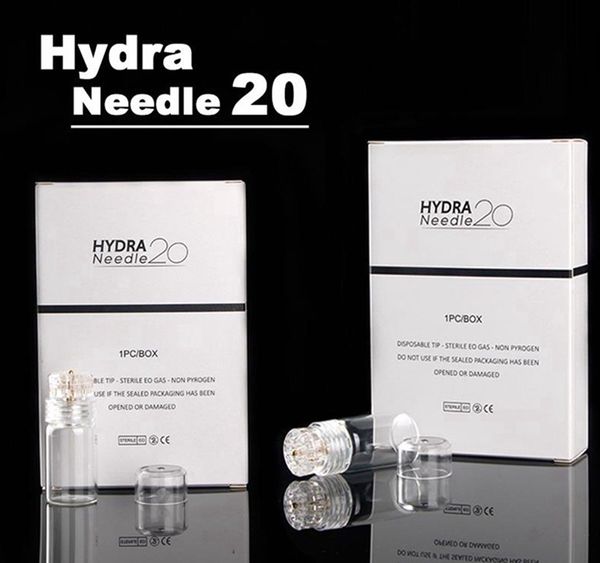 Hydra Needle 20 pin Micro ago Aqua Channel Mesotherapy Gold Needle Fine Touch System timbro derma