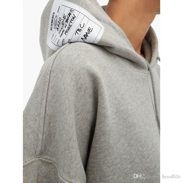 

19fw trend washing label hoodie solid color simple hooded sweatshirt men women street sweater casual outwear hfymwy290, Black