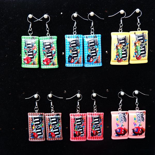 

cute m candy earrings earring candy costume trendy style woman girl jewelry drop shipping, Silver