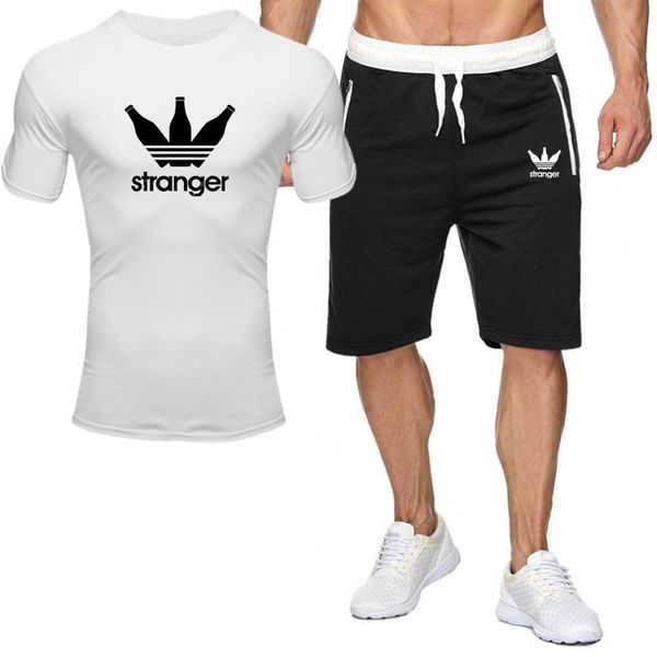 

мужчины пот костюмы брендовая одежда повседневный костюм мужчины летние наборы спортивные костюмы стенд воротники уличная война топы тройник, Gray