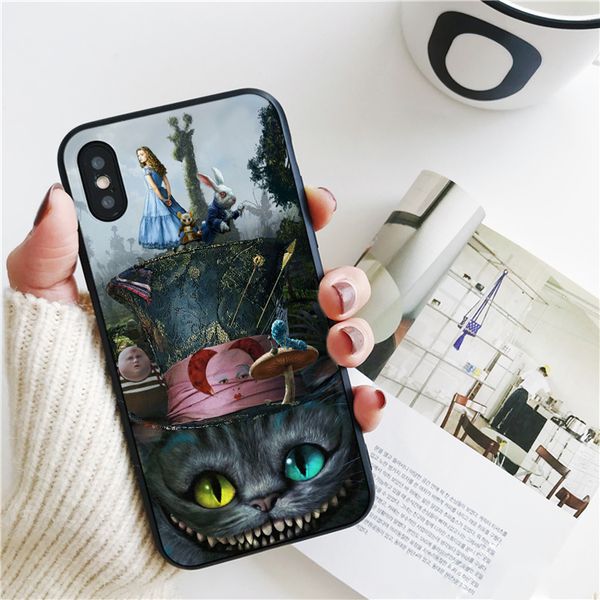 

капа luxury wonderland cheshire cat обложка дл iphone 11 pro xs max г еол дл iphone 8 7 6s plus 5s se 5 case мгкий
