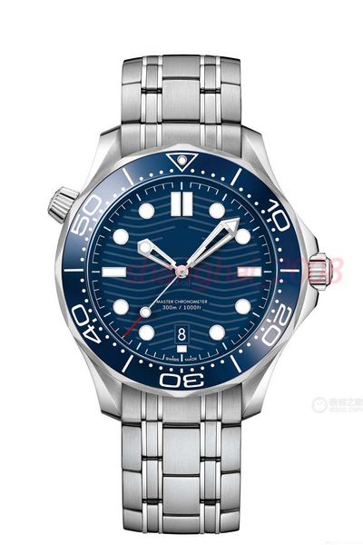 

luxury mens mechanical automatic seamadter james 007 rubber strap sports mens watches wristwatches watches man montre de luxe, Slivery;brown