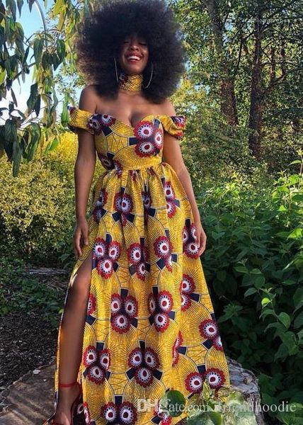 

for women summer backless slash neck luxury designer clothing fresh sweet dresses bohemian printed dresses, Black;gray