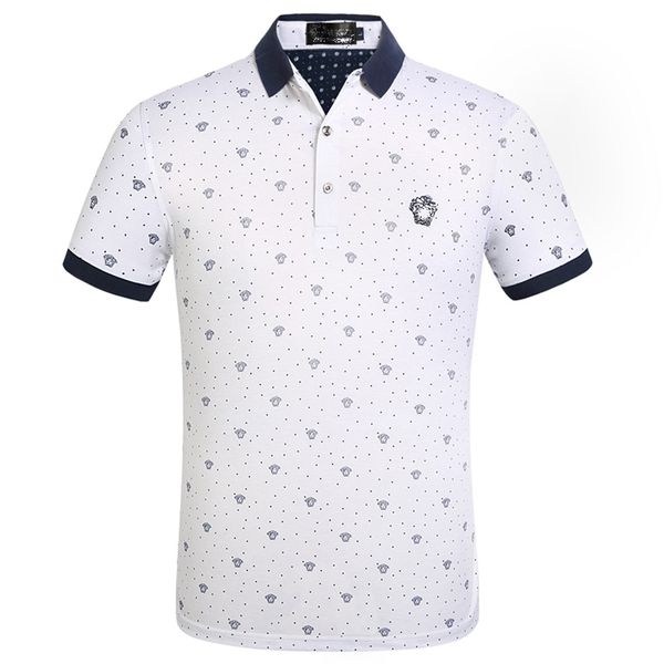 

luxury europe париж лоскутные мужчин мужская мода tshirt дизайнер футболка casual men одежда медузы хлопок tee роскошь поло -3xl, Gray