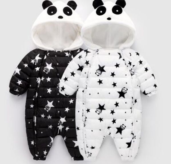 

brand new winter panda baby rompers overalls bodysuit clothes jumpsuit newborn girl boy duck down snowsuit kids infant snow wear gps
