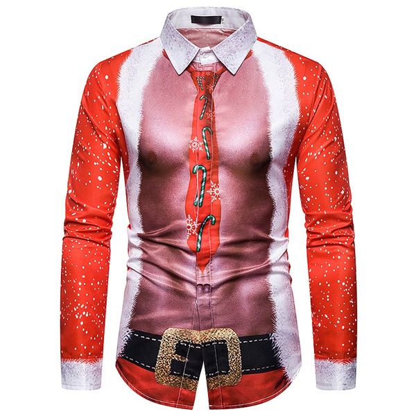 

fashion christmas shirt new men christmas tuxedo shirt slim fit long sleeve print for male casual social camisas, White;black