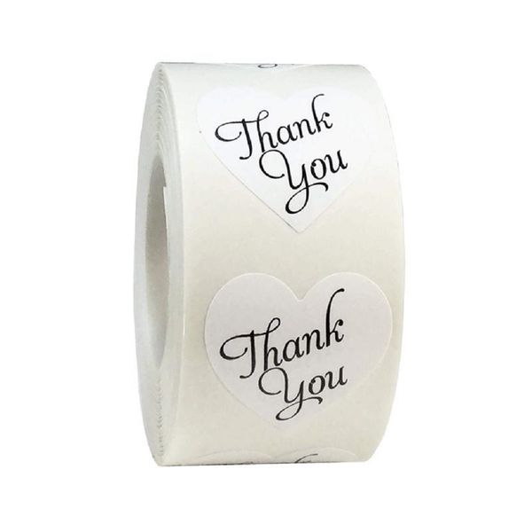 

500pcs thank you adhesive sticker packaging envelope seal label tag