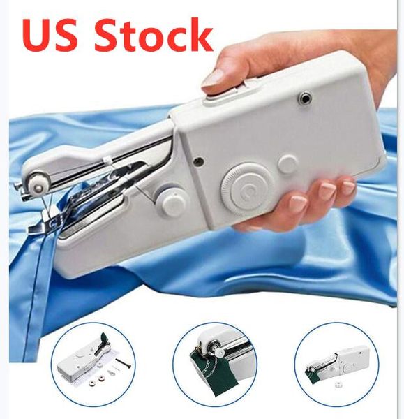 

us stock diy portable household mini hand sewing machine quick stitch sew needlework cordless clothes fabrics electronic sewing machines