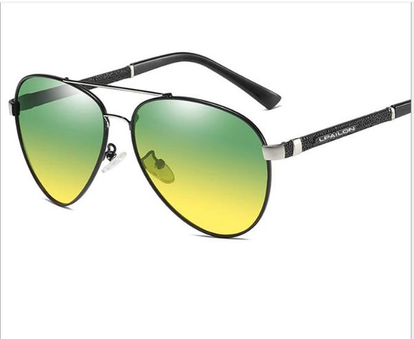 

day and night polarizing sunglasses night vision glasses outdoor driving sunglasses men driving sunglasses, White;black