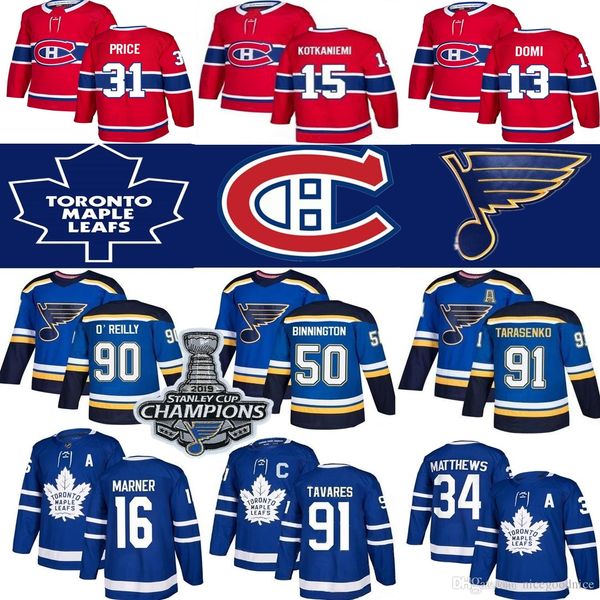 

2019 toronto maple leafs hockey jerseys montreal canadiens 13 max domi 31 price st. louis blues jerseys 91 tarasenko 90 o'reilly 88 nyl, Black;red