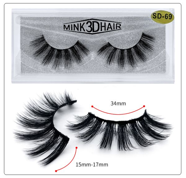 

false eyelashes curled and slender manual sharpening 15mm mink lashes 100 real 3d mink eyelash suitcase extension multi-layersoft natural