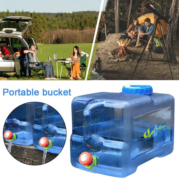 

22l car portable bucket pc thickened with faucet self-driving car portable bucket outdoor camping water carrier storage containe