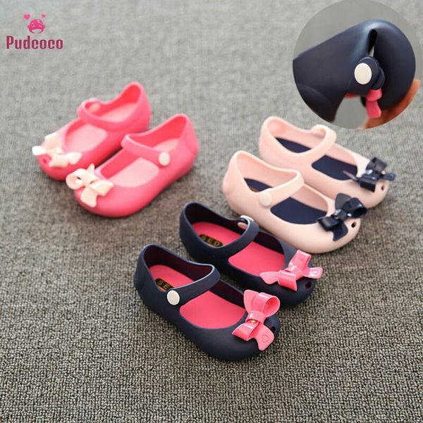 

2020 summer baby sandals children infant baby girls kids princess sandals shoes nonslip plastic bow buckle jelly shoes 16y, Black;red