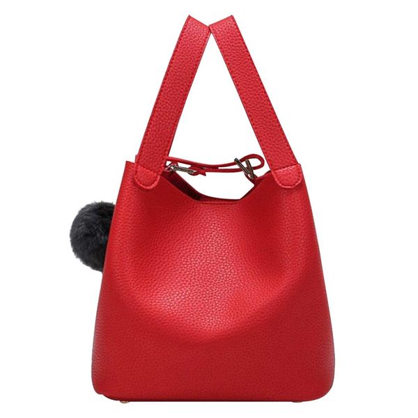 

fggs crossbody bag,cute hair ball pu leather hasp handbags shoulder bag messenger tote purse for women and girls