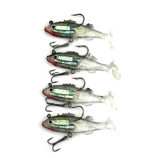 5 teile/los 8,5 cm 17,4g Bionic Angeln Silikon locken Weichen Köder 3D augen Künstliche Köder Pesca Tackle Zubehör Kostenloser versand