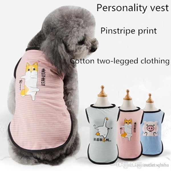

мода pet vest весна и лето футболки полосатых личность printed плюшевый pet новая любовь мама различные собаки одежда жилет рубашка одежда