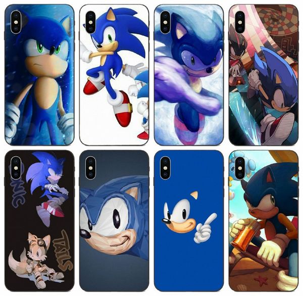 

tongtrade] comics manga caricature sega hedgehog sonic minimal case for iphone 11 pro max x xr xs 8s 7s 6s 5s 4s plus sony xperia xa case
