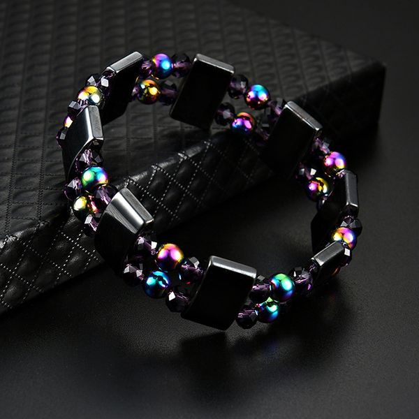 

black natural stone magnetic hematite health bracelet for women men black magnetite malachite power crystal healing bangle