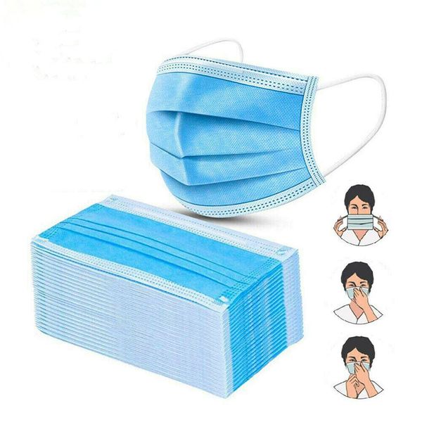 

in stock disposable mask non woven face masks 3 layer anti-dust mask breathable masks household protective products cca11974a