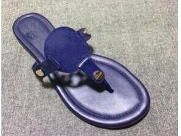 

european clip toe flat female sandals all leather flip-flops beach shoes big yards spot has a box, Black