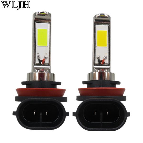 

wljh 2pcs 30w 800 lumens cob chip h11 led car headlight fog light bulbs drl daytime running light driving lamp bulb 12v 24v 30v