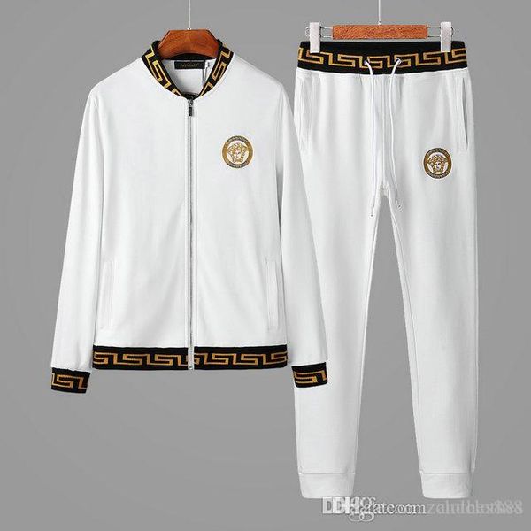 

fashion luxury mens designer zipper mens joggers pants gyms set women autumn two piece clothing luxury designer brand mens tracksuits, Gray