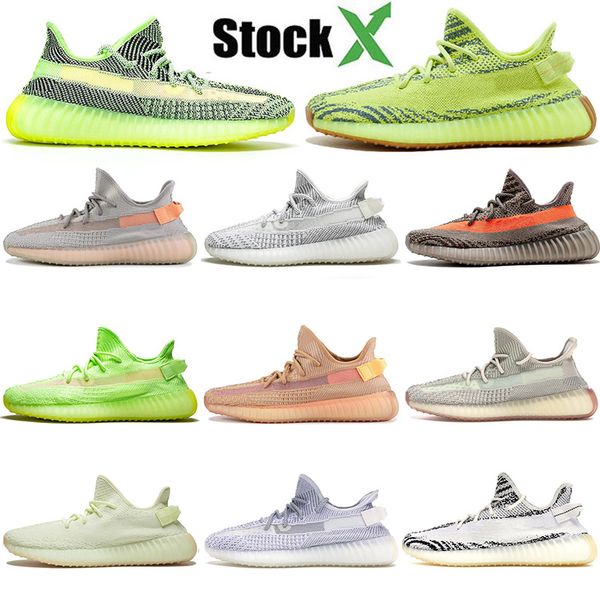 

kanye west 2020 mens womens running shoes v2 beluga 2.0 cream white static butter sesame blue tint sneakers sports shoes size 13