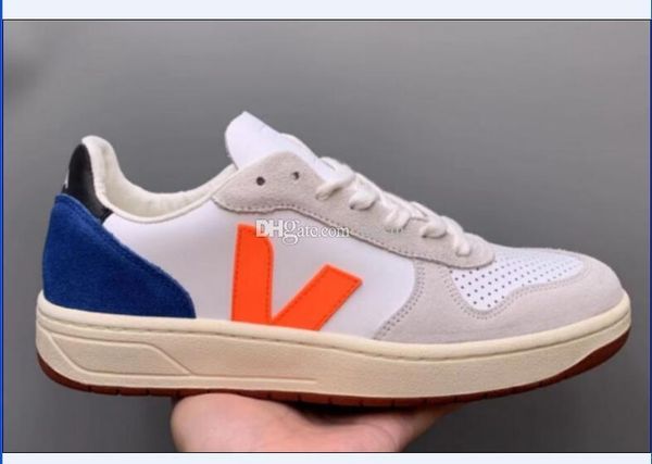 

2019 wholesale fashion veja esplar sneakers genuine leather villous dermis casual shoes mens&women luxury superstar trainer 36-45, Black