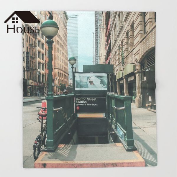 

bighouses throw blanket new york city subway warm microfiber blanket bedclothes