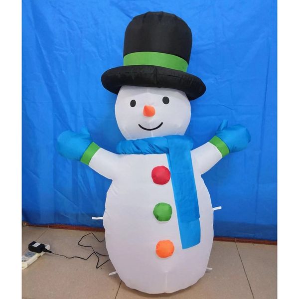 

1.2m led snowman inflatable toys led lighted christmas carnival winter party props yard outdoor decoration eu plug