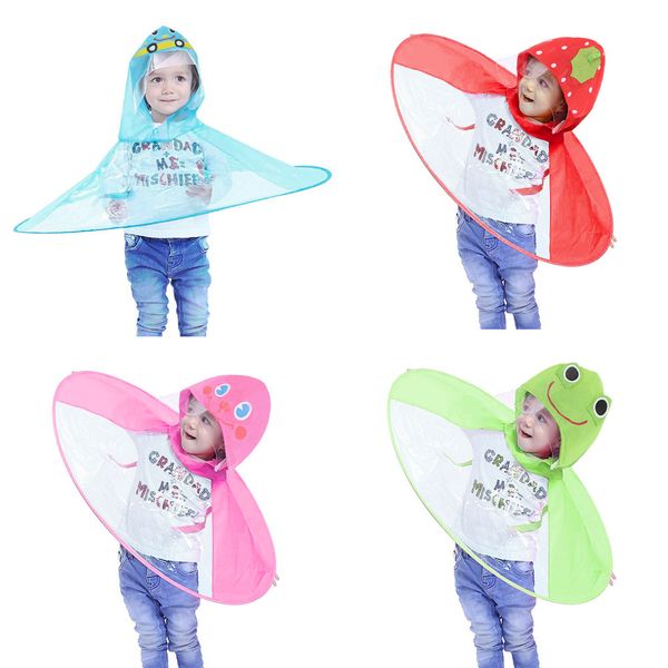 

2019 new products cute rain coat ufo children umbrella hat magical hands raincoat accessories home