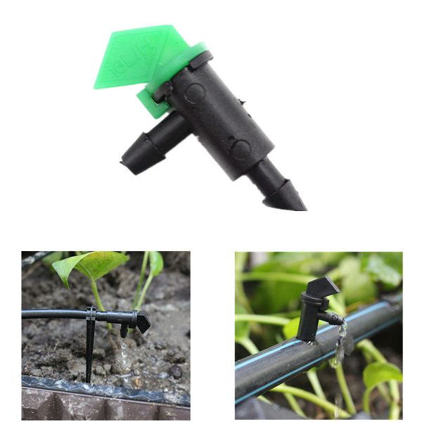 

watering equipments 400pcs/pack 4l 8l 16l/h flag drip emitters outlet barb micro tubing irrigation fittings take apart dripper n206