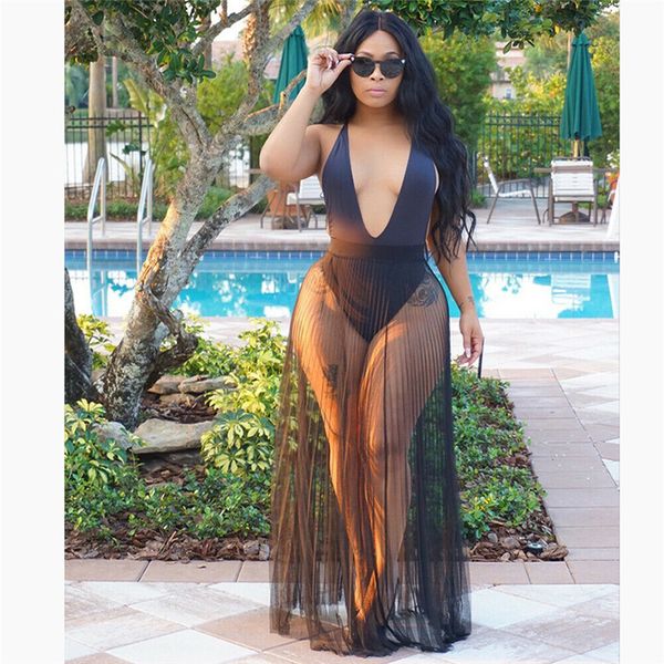 

women bikini cover up swimwear beach wrap dress beach cover up beachwear long skirt, Blue;gray