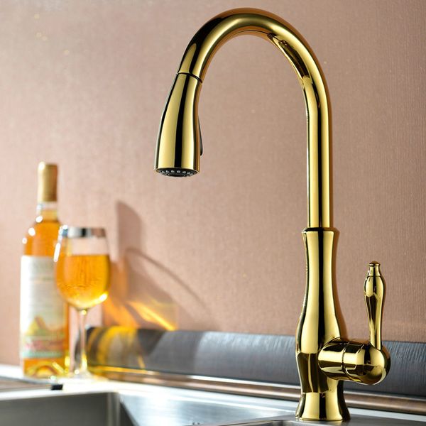

gold kitchen faucet gold single handle kitchen tap brass swivel spout sink faucet