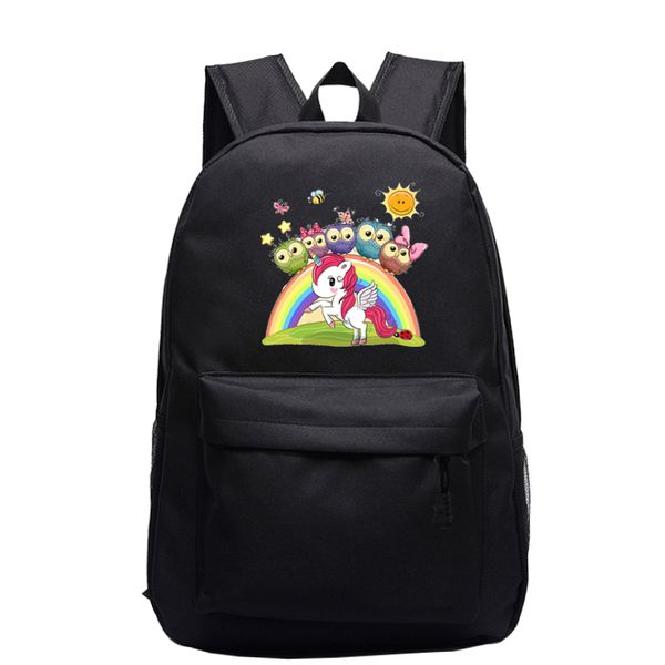 

unicorn nylon kids travel daypack lapbackpack book schoolbags feminina schoolbag casual rucksack teenager bag rugzak