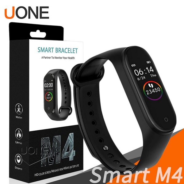 

m4 smart wristband bracelet fitness tracker watch sport heart rate blood pressure smartwatch 0.96 inch band for android smartphone