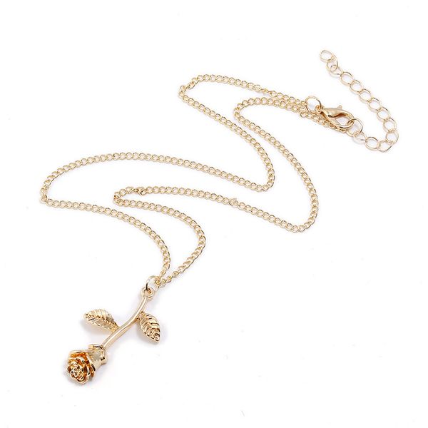 

розовое золото модные ювелирные изделия цепи ожерелье модные свадебные аксессуары модные творческие простые новые розы ожерелье европа и аме, White